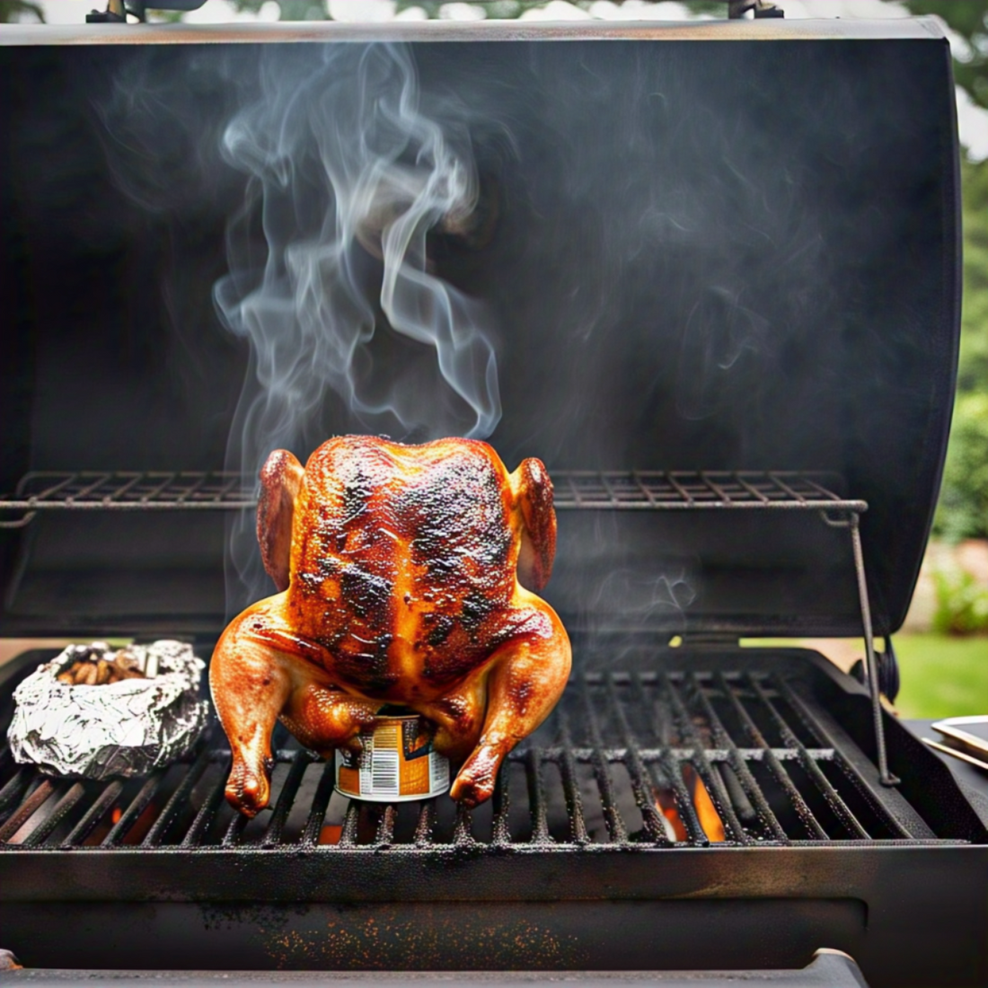 Smokey Beer Can Chicken