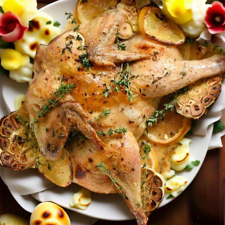 Lemon and Garlic Spatchcock Chicken