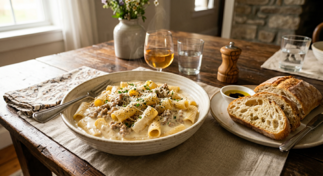 Creamy Rigatoni alla Norcina