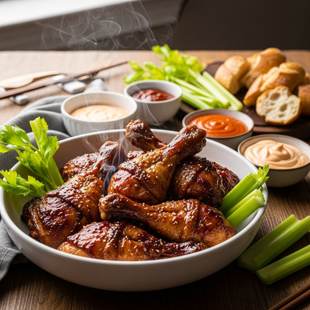 Sticky Gochujang Glazed Chicken Legs