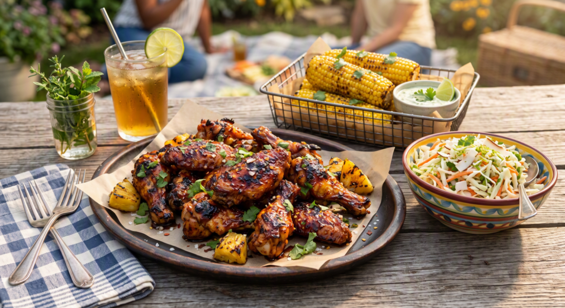 Smoky Chipotle Pineapple Grilled Wings