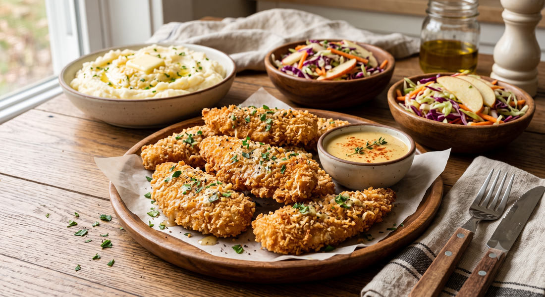 Crispy Garlic-Parmesan Chicken Tenders