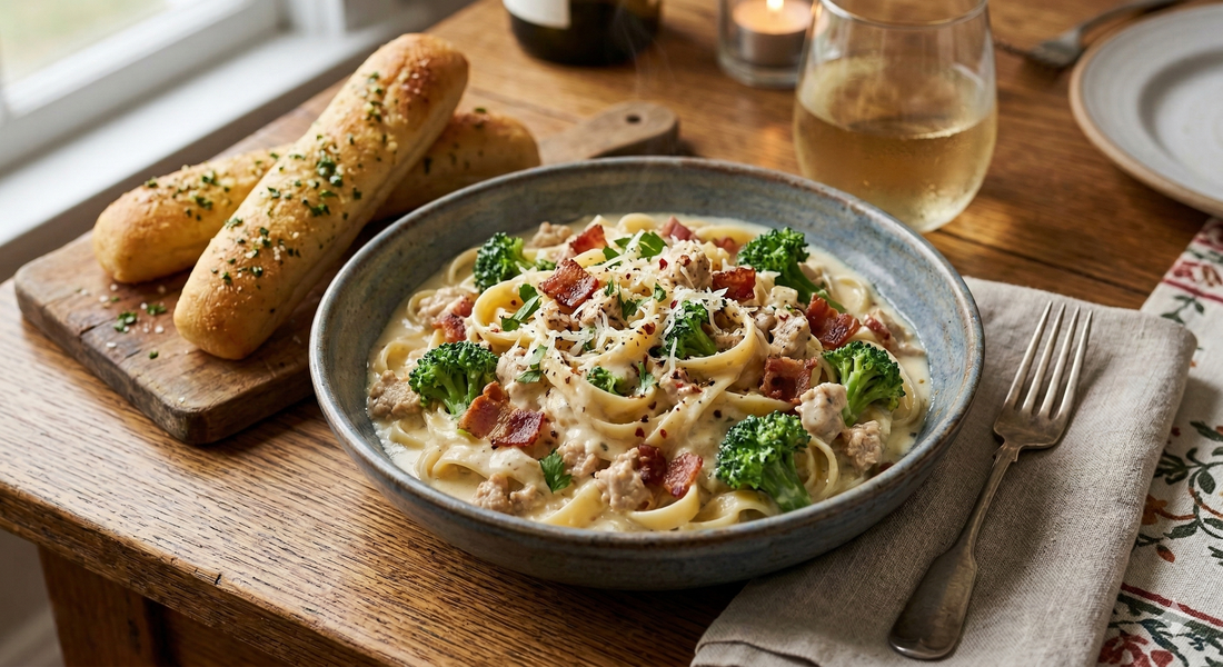 The "Save the Day" Chicken & Bacon Alfredo