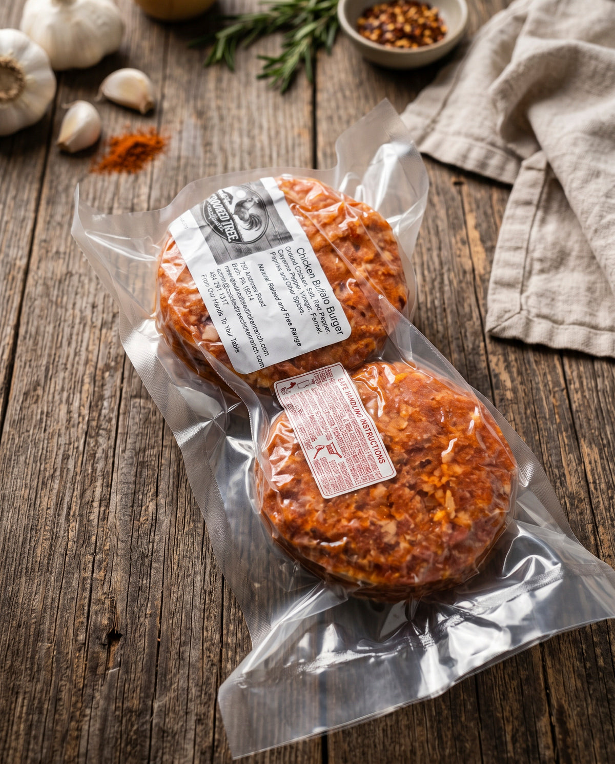 Buffalo Style Chicken Burgers